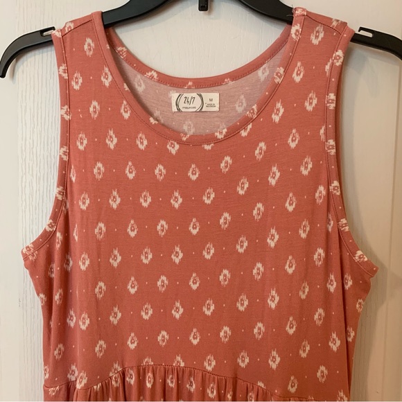 Maurices peach patterned soft summer maxi dress - Picture 2 of 6